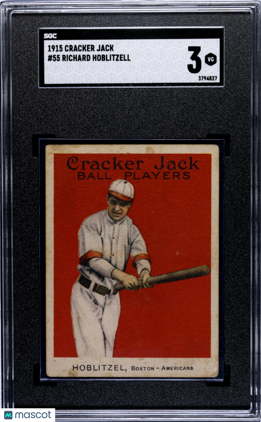 1915 Cracker Jack Richard Hoblitzell #55 SGC 3