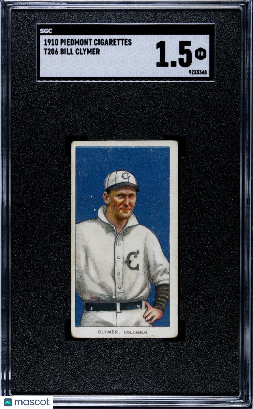 1910 Piedmont Cigarettes (T206) Bill Clymer SGC 1.5