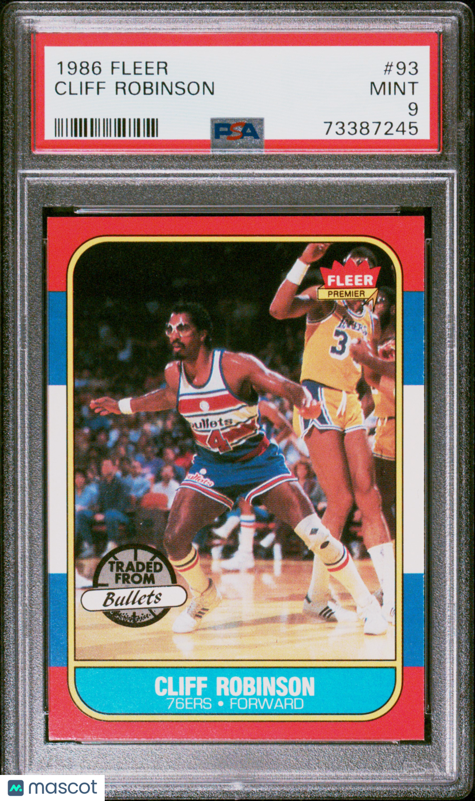 1986 Fleer Cliff Robinson #93 PSA 9