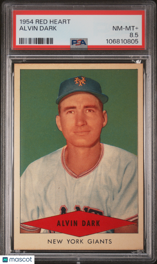 1954 Red Heart Alvin Dark PSA 8.5