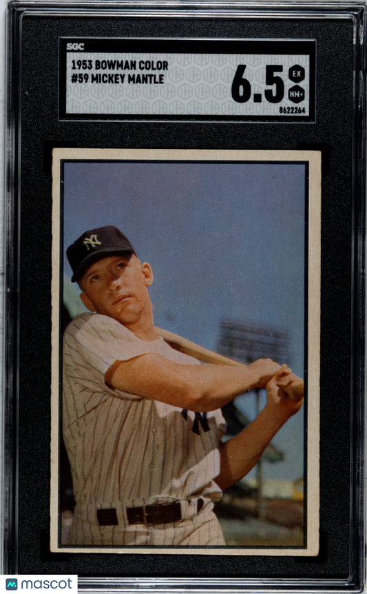 1953 Bowman Color Mickey Mantle #59 SGC 6.5