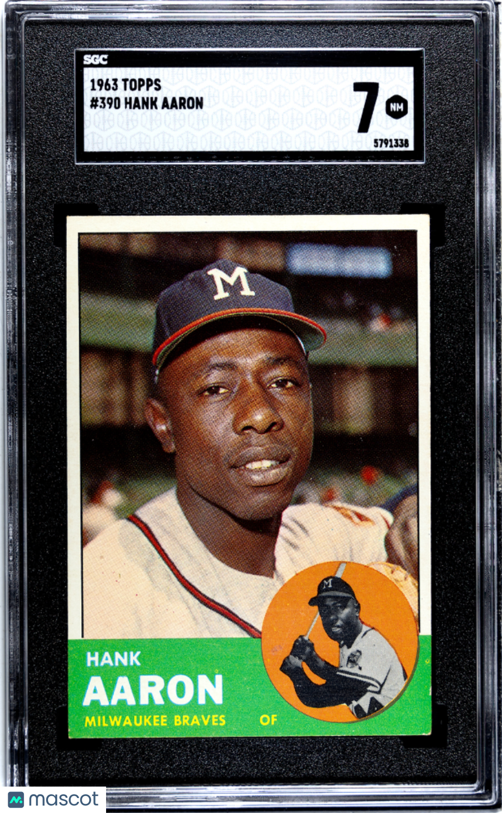 1963 Topps Hank Aaron #390 SGC 7