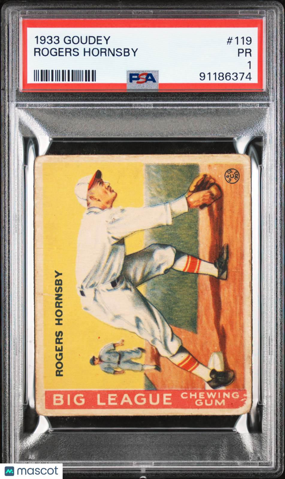 1933 Goudey Rogers Hornsby #119 PSA 1