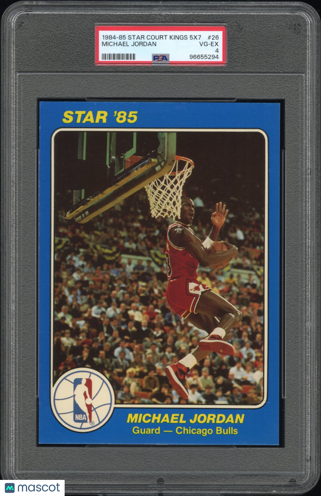 1984-85 Star Court Kings Supers 5X7 Michael Jordan #26 PSA 4