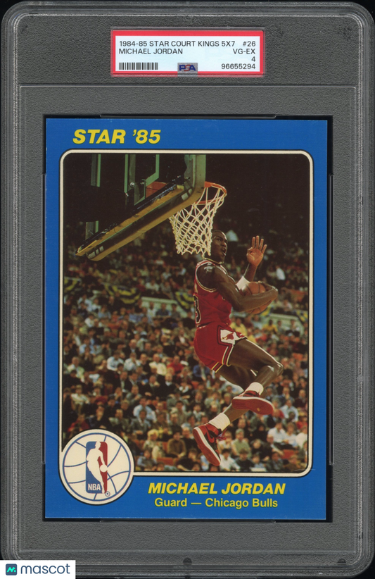 1984-85 Star Court Kings Supers 5X7 Michael Jordan #26 PSA 4