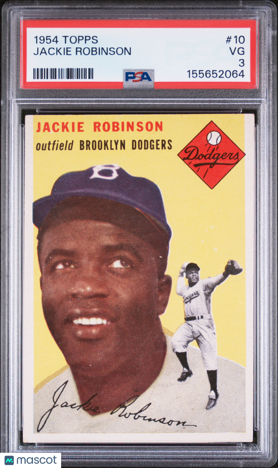 1954 Topps Jackie Robinson #10 PSA 3