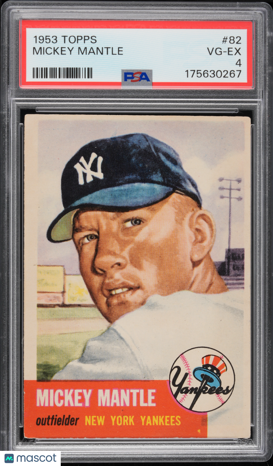 1953 Topps Mickey Mantle #82 PSA 4