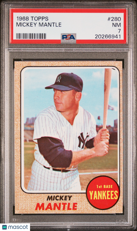 1968 Topps Mickey Mantle #280 PSA 7