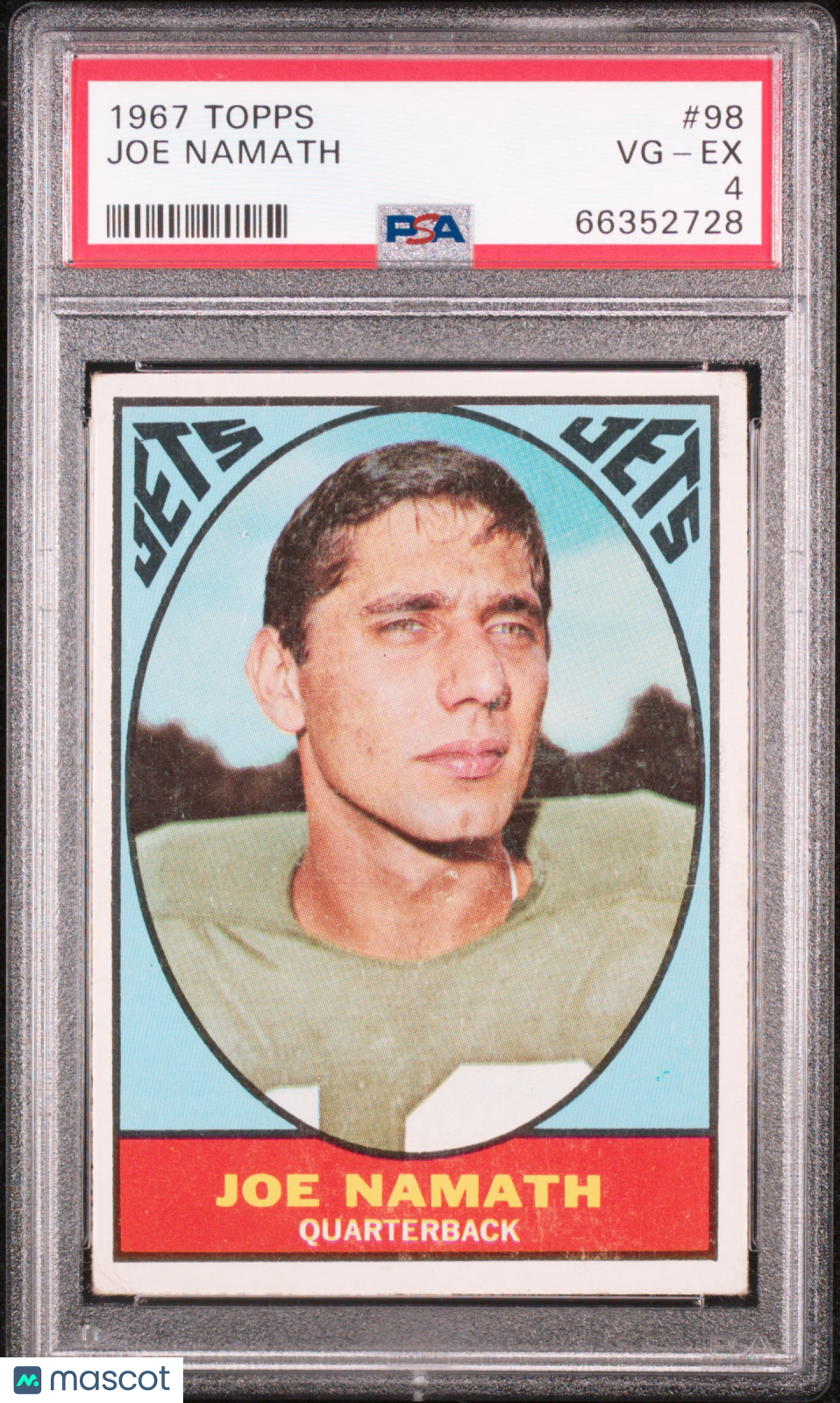 1967 Topps Joe Namath #98 PSA 4