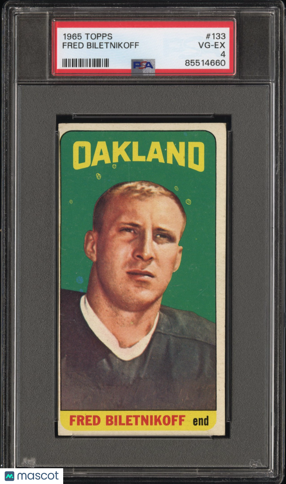 1965 Topps Fred Biletnikoff #133 PSA 4