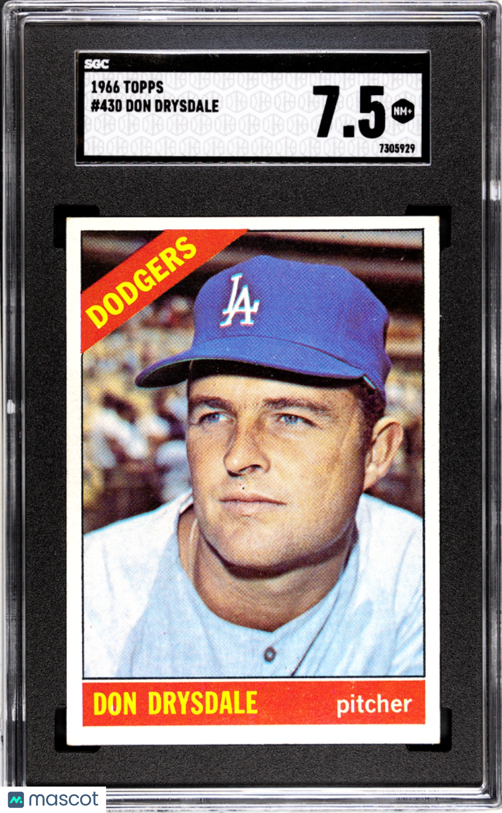 1966 Topps Don Drysdale #430 SGC 7.5