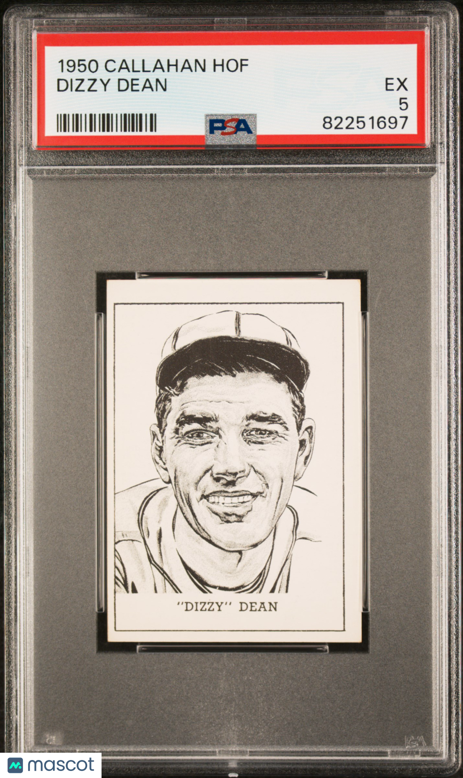 1950-56 Callahan Hall Of Fame Dizzy Dean PSA 5