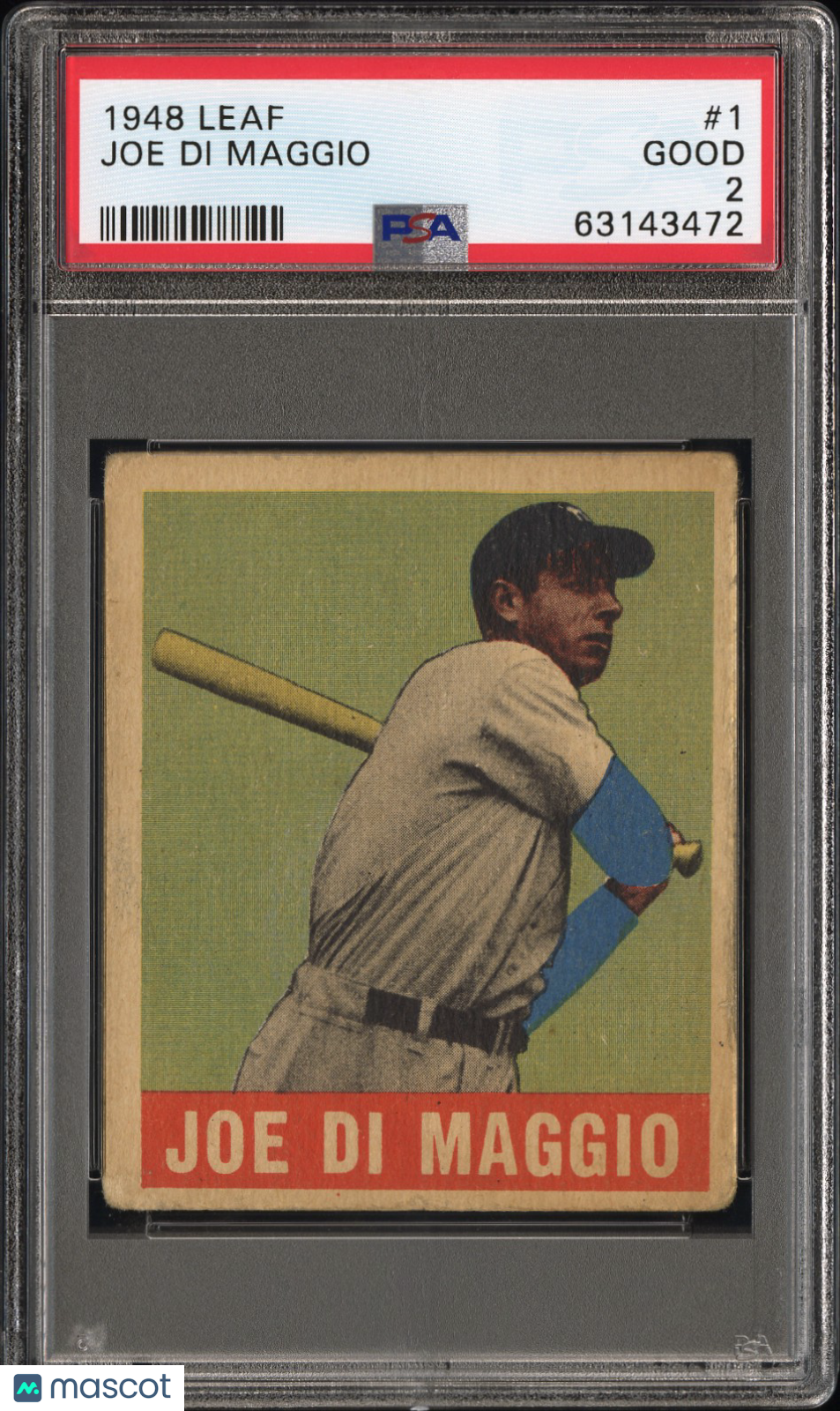 1948 Leaf Joe DI Maggio #1 PSA 2