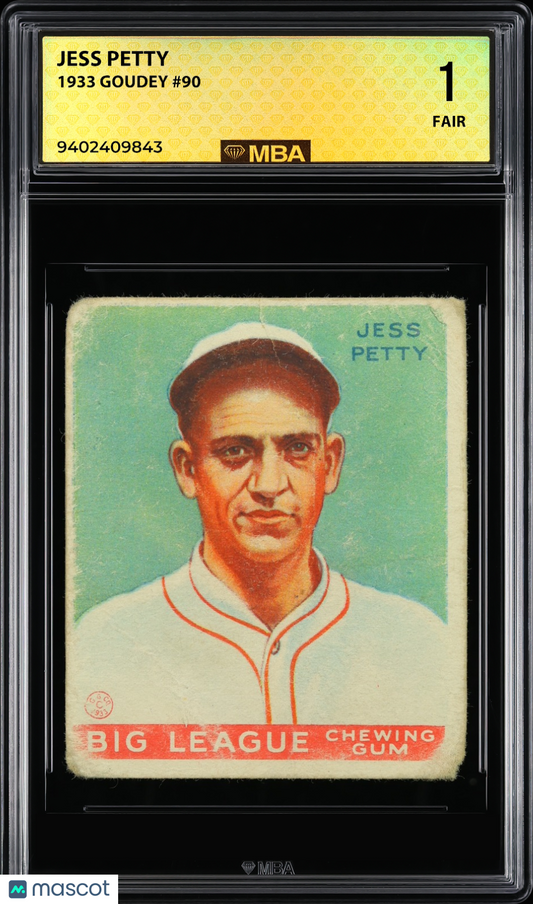 1933 Goudey Jess Petty #90 MBA 1