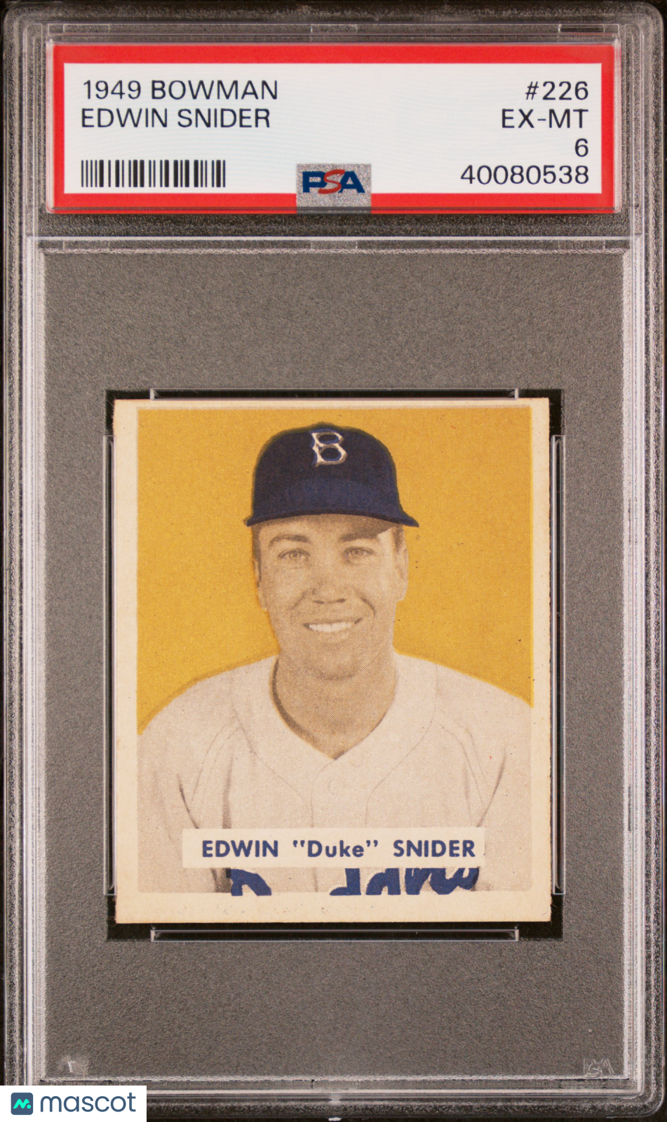 1949 Bowman Edwin Snider #226 PSA 6