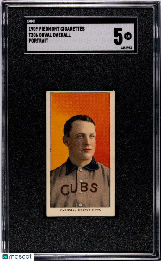 1909 Piedmont Cigarettes (T206) Orval Overall Portrait SGC 5