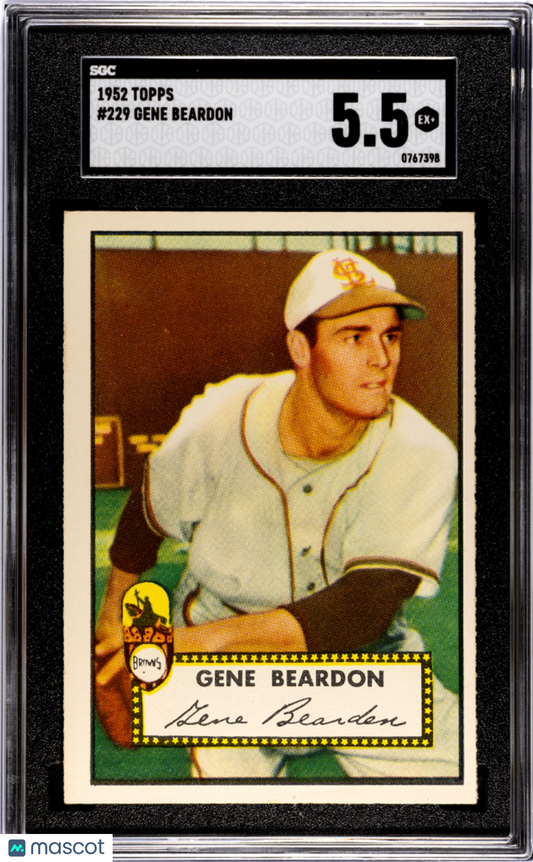 1952 Topps Gene Beardon #229 SGC 5.5