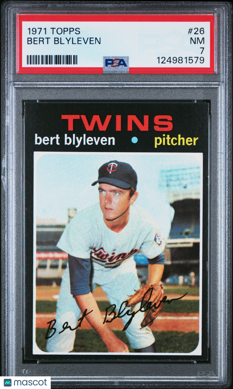 1971 Topps Bert Blyleven #26 PSA 7
