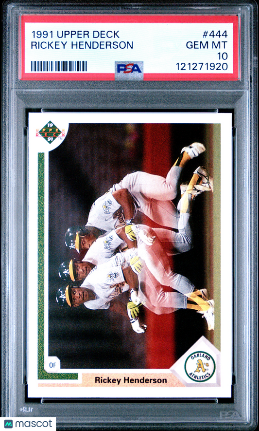 1991 Upper Deck Rickey Henderson #444 PSA 10