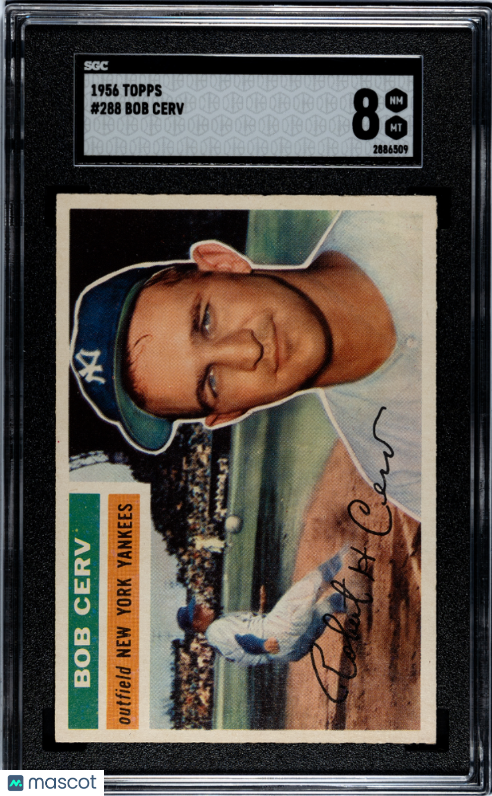 1956 Topps Bob Cerv #288 SGC 8