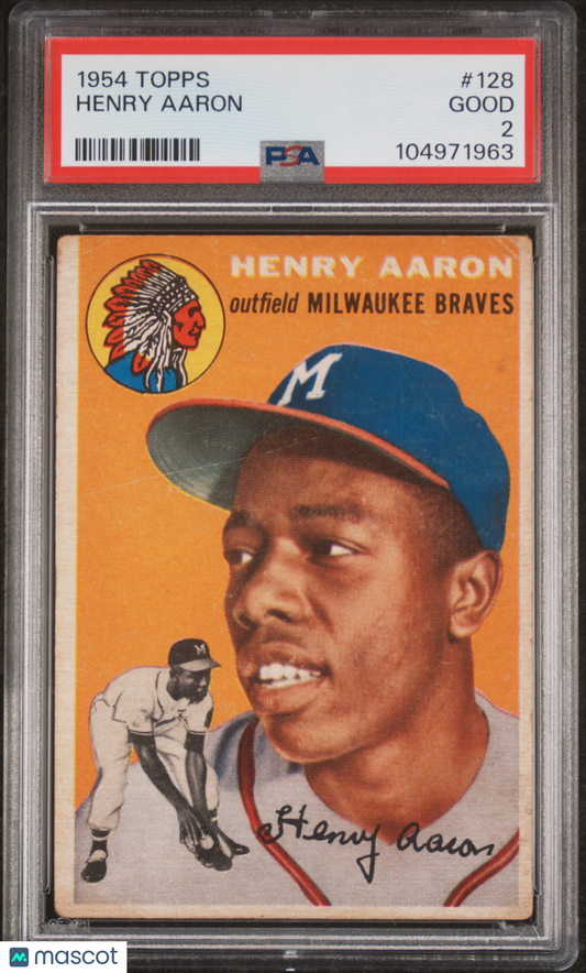 1954 Topps Henry Aaron #128 PSA 2