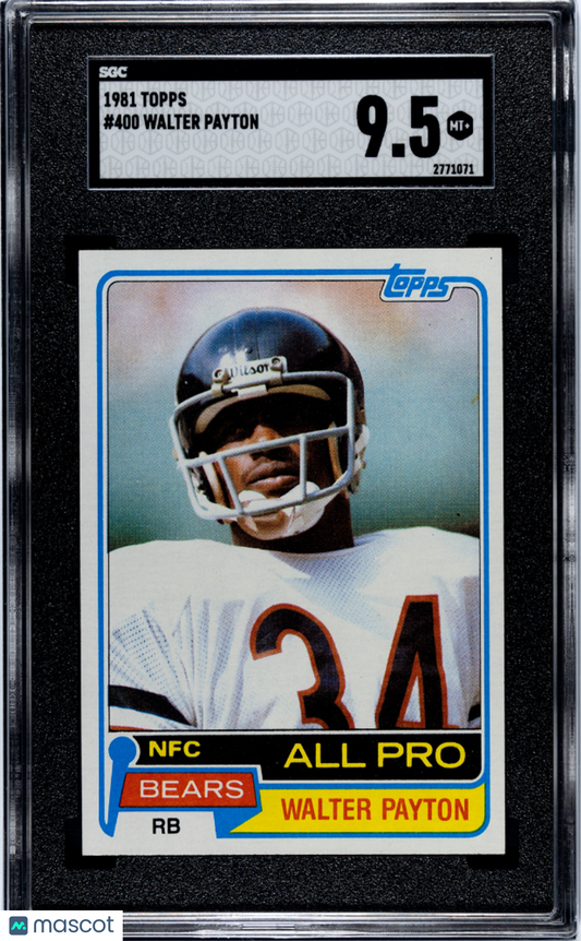 1981 Topps Walter Payton #400 SGC 9.5