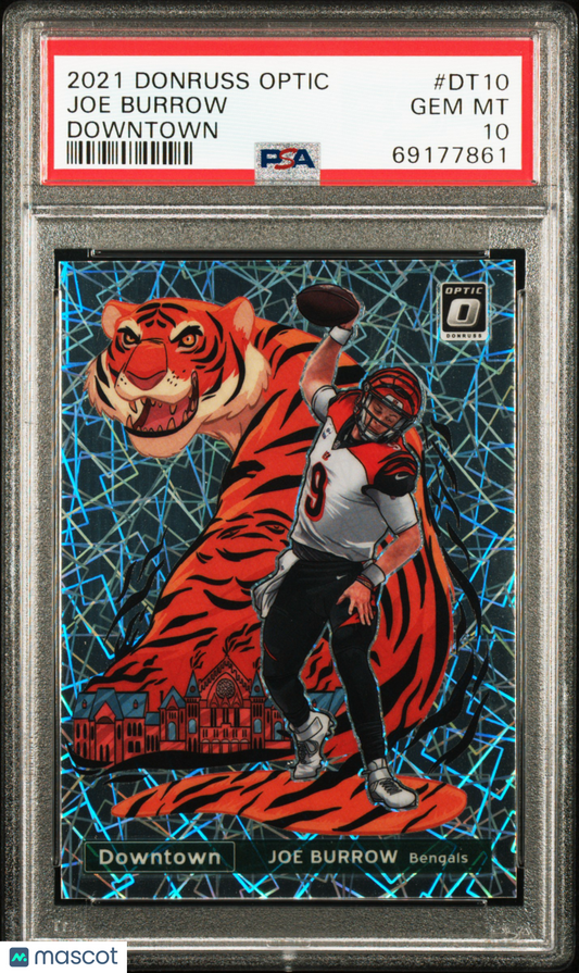 2021 Panini Donruss Optic Downtown Joe Burrow #DT10 PSA 10