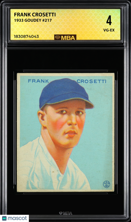 1933 Goudey Frank Crosetti #217 MBA 4