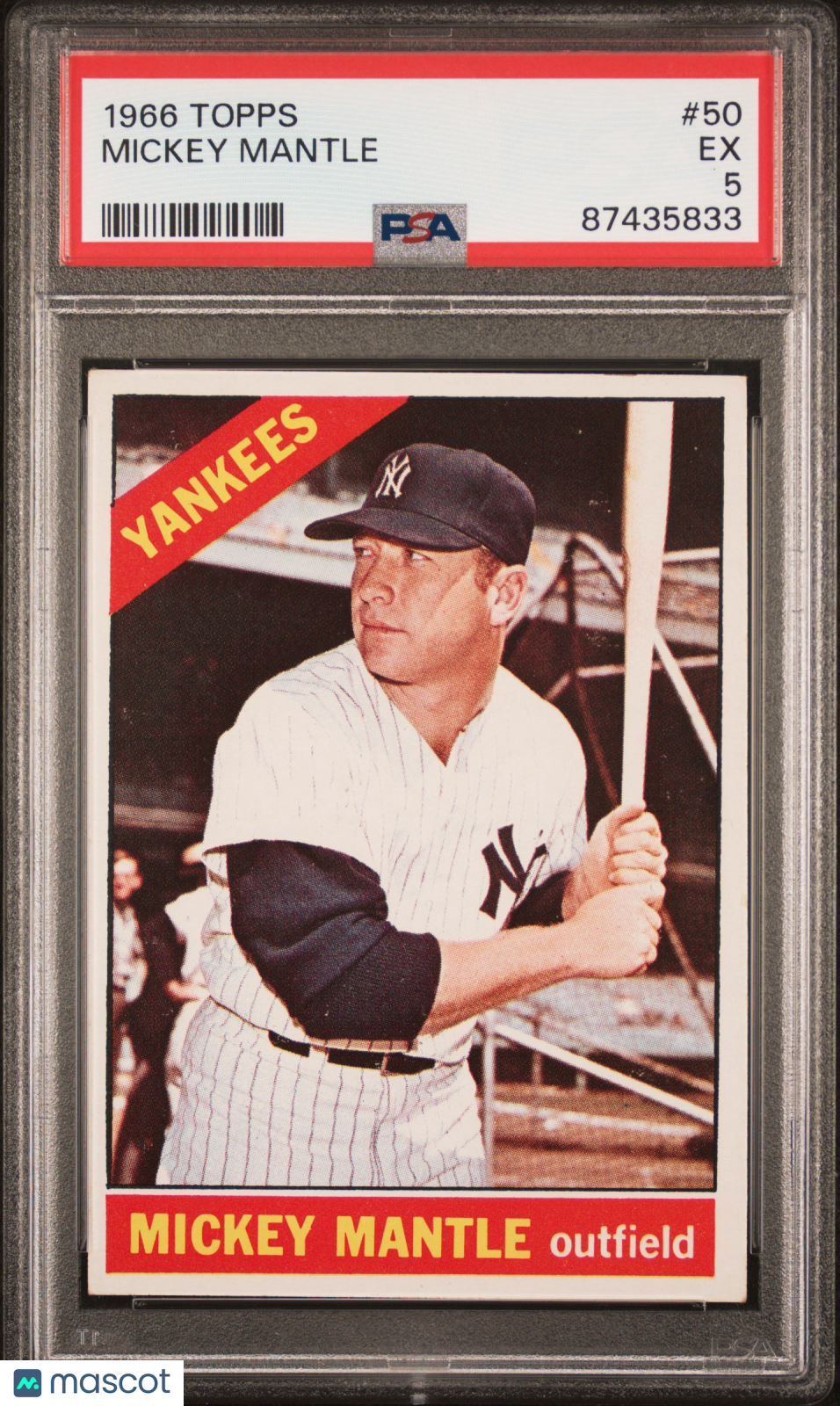 1966 Topps Mickey Mantle #50 PSA 5