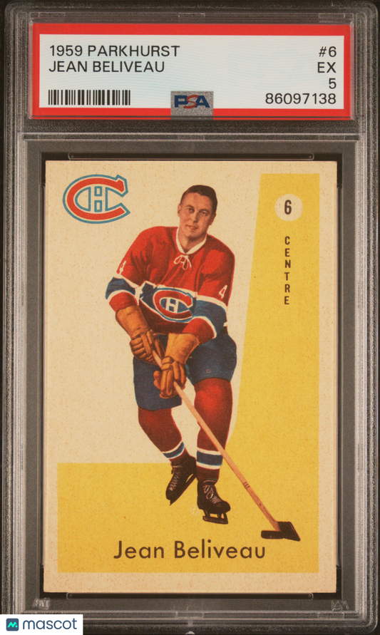 1959 Parkhurst Jean Beliveau #6 PSA 5