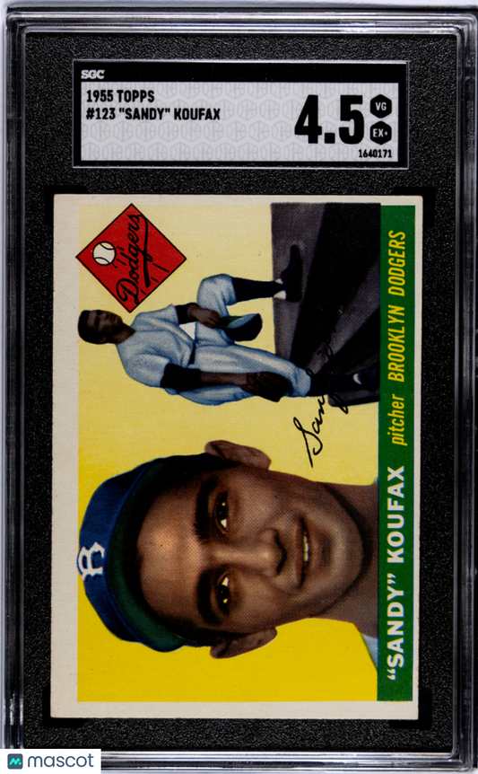 1955 Topps Sandy Koufax #123 SGC 4.5