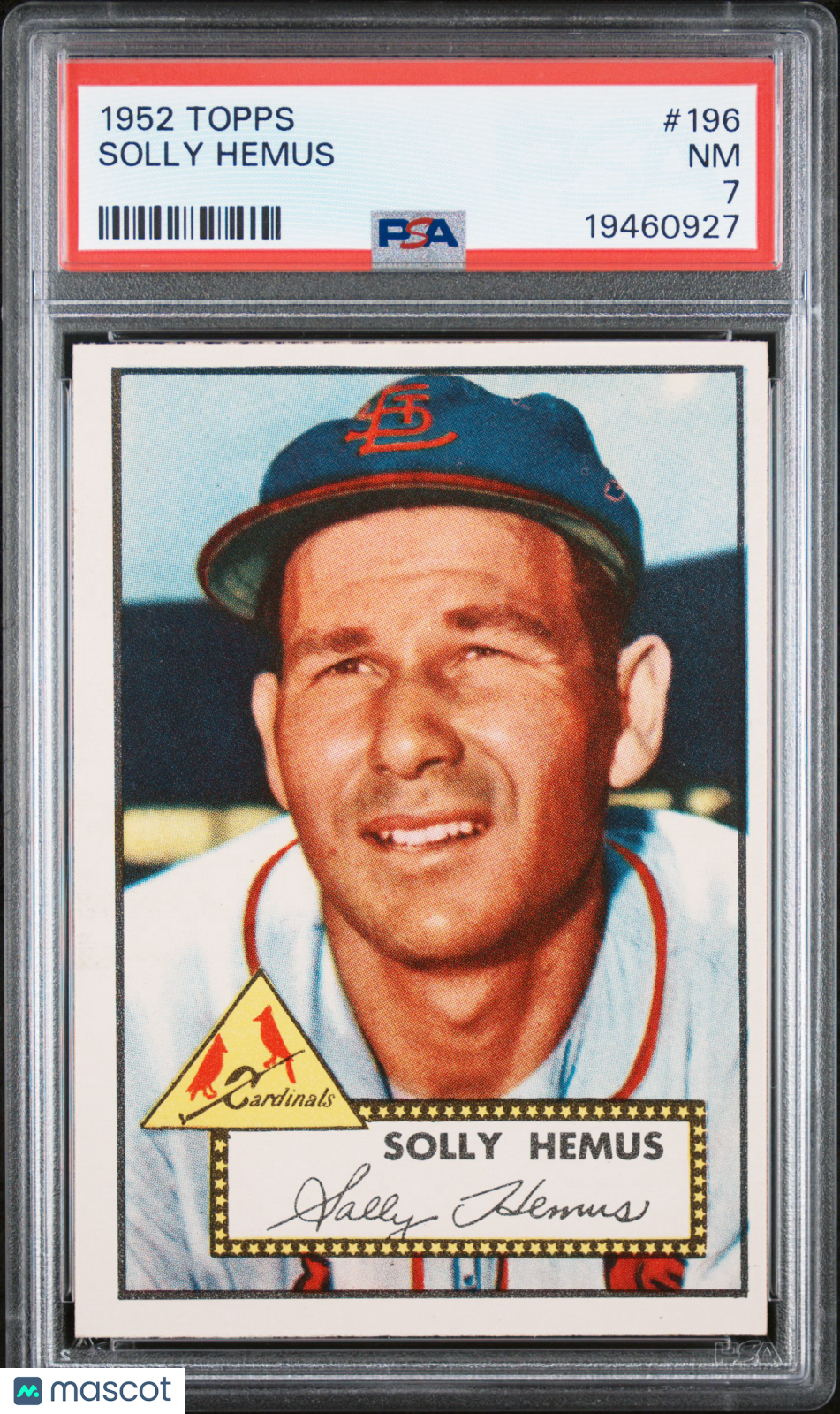1952 Topps Solly Hemus #196 PSA 7