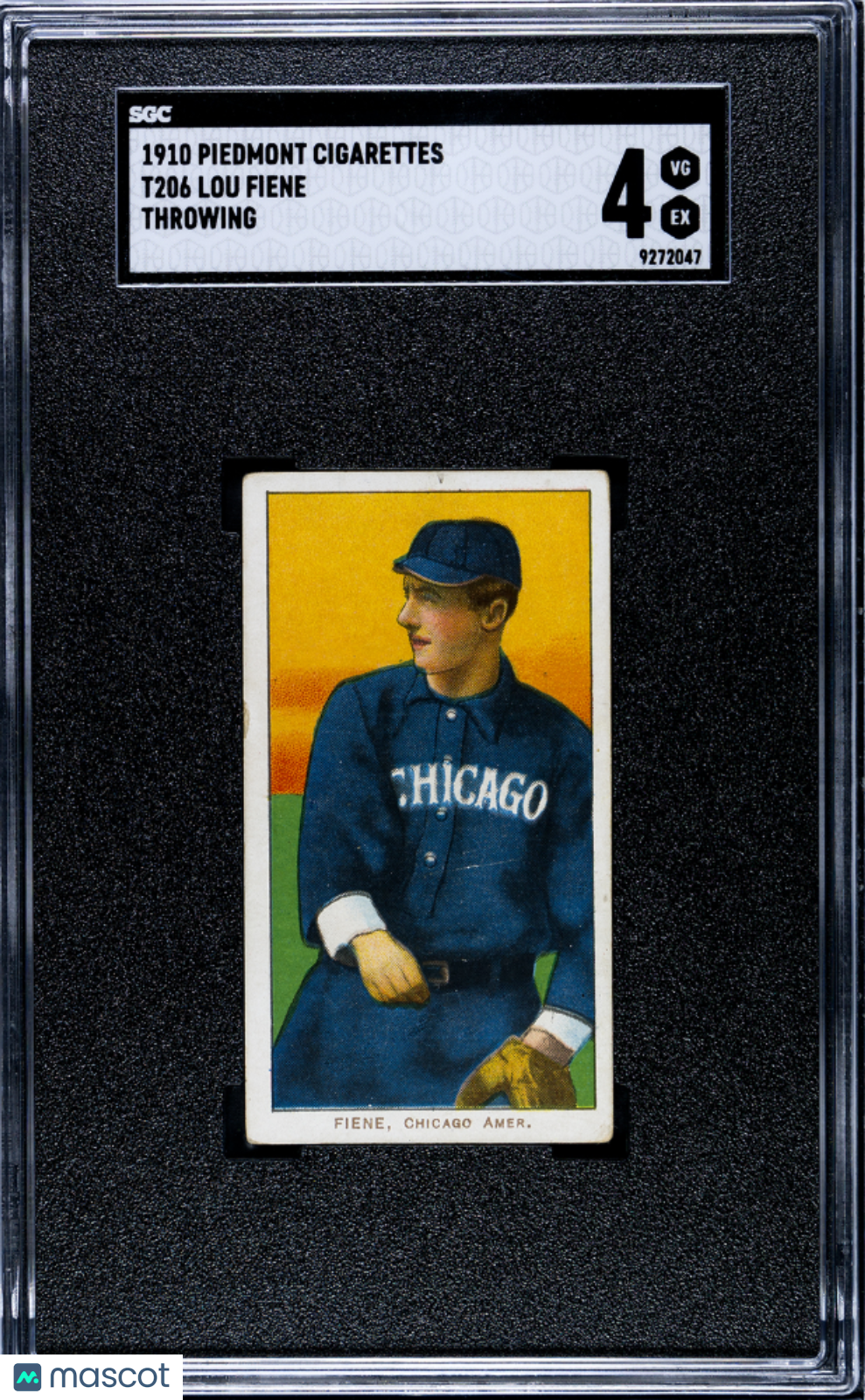 1910 Piedmont Cigarettes (T206) Lou Fiene Throwing SGC 4