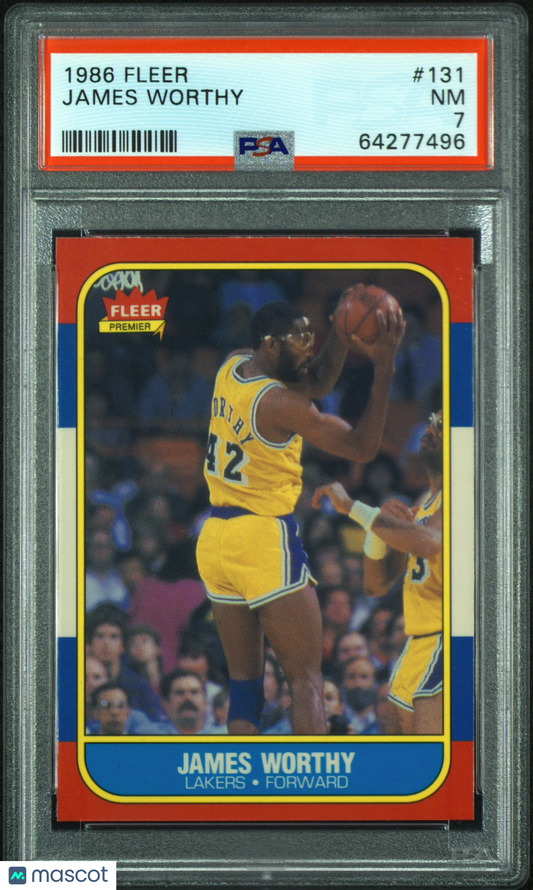 1986 Fleer James Worthy #131 PSA 7