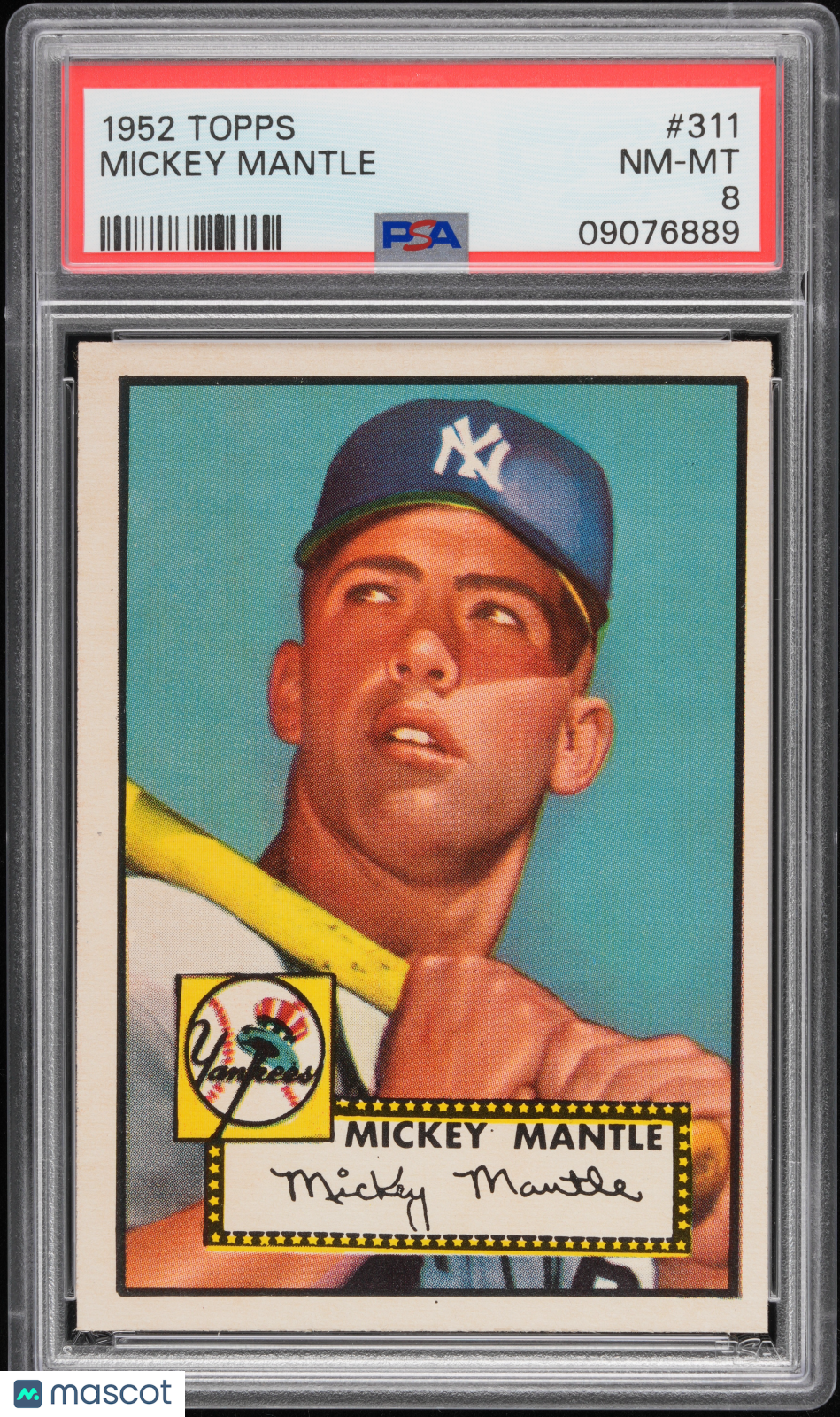 1952 Topps Mickey Mantle #311 PSA 8