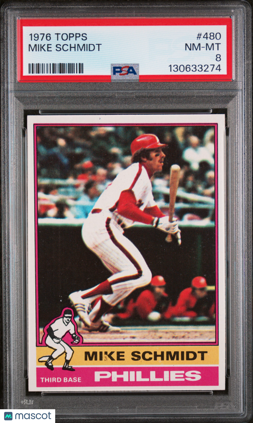 1976 Topps Mike Schmidt #480 PSA 8