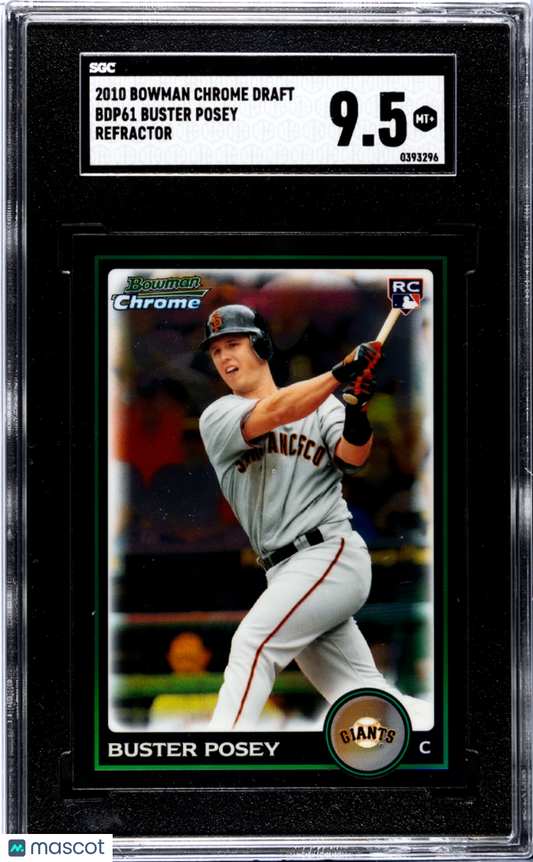 2010 Bowman Chrome Draft Picks & Prospects Buster Posey #BDP61 Refractor SGC 9.5