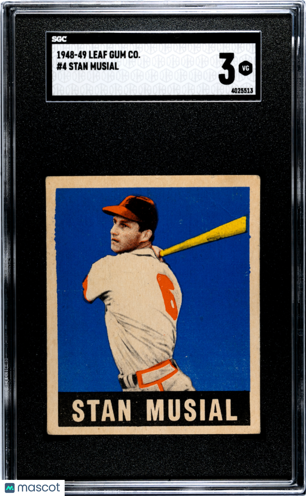 1948 Leaf Gum Co. Stan Musial #4 SGC 3