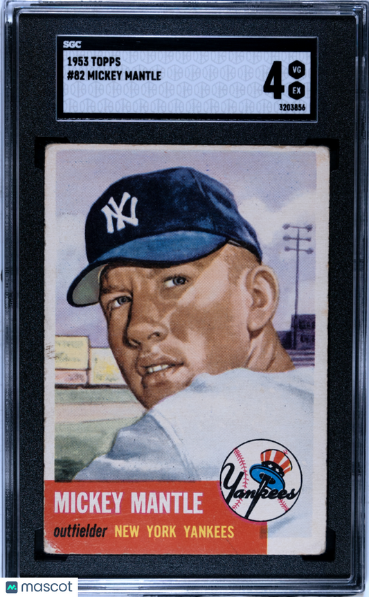 1953 Topps Mickey Mantle #82 SGC 4