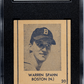 1948 R346 Blue Tint Warren Spahn #20 (Hand Cut) SGC 1.5