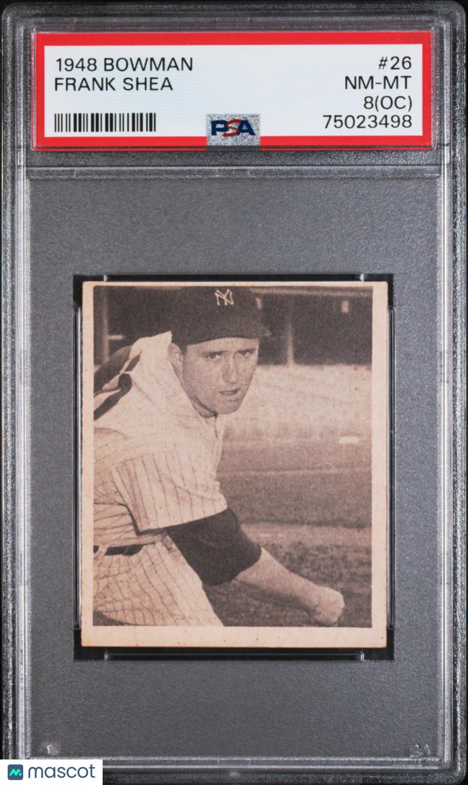 1948 Bowman Frank Shea #26 PSA 8 Oc