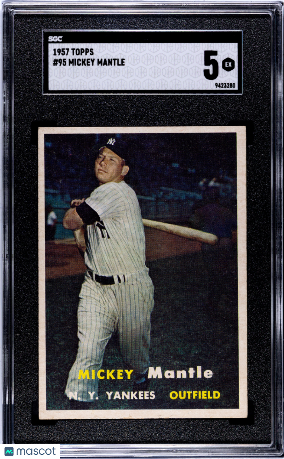 1957 Topps Mickey Mantle #95 SGC 5