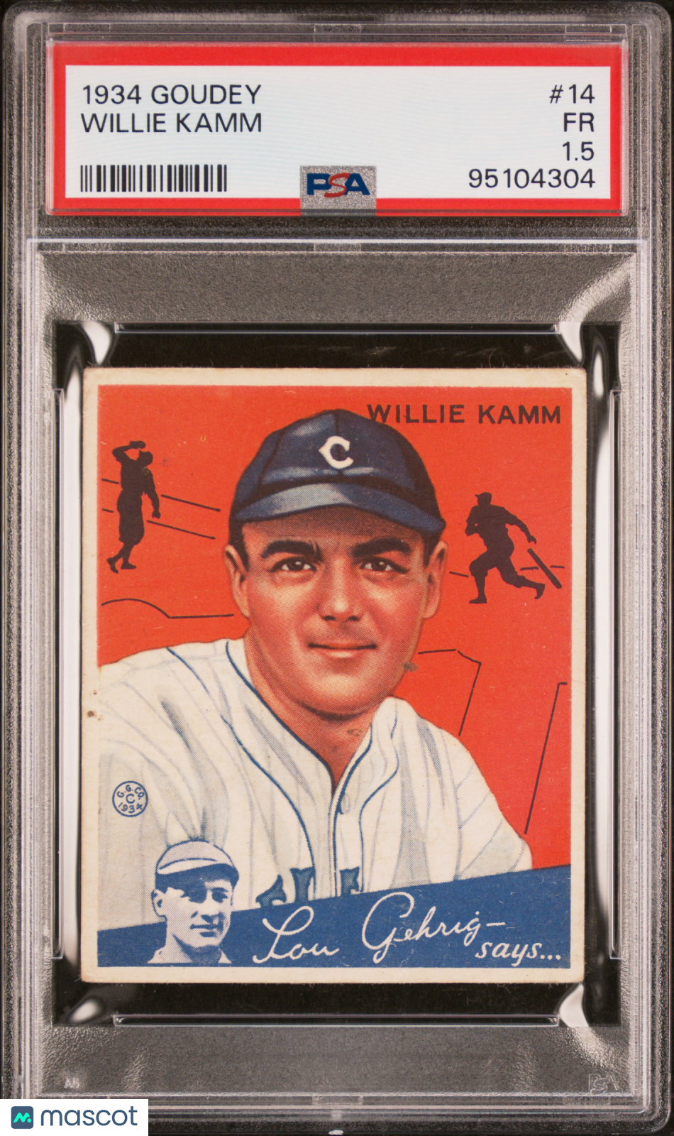 1934 Goudey Willie Kamm #14 PSA 1.5