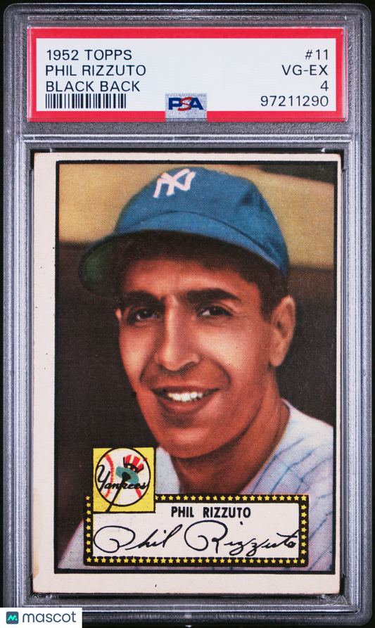 1952 Topps Phil Rizzuto #11 Black Back PSA 4