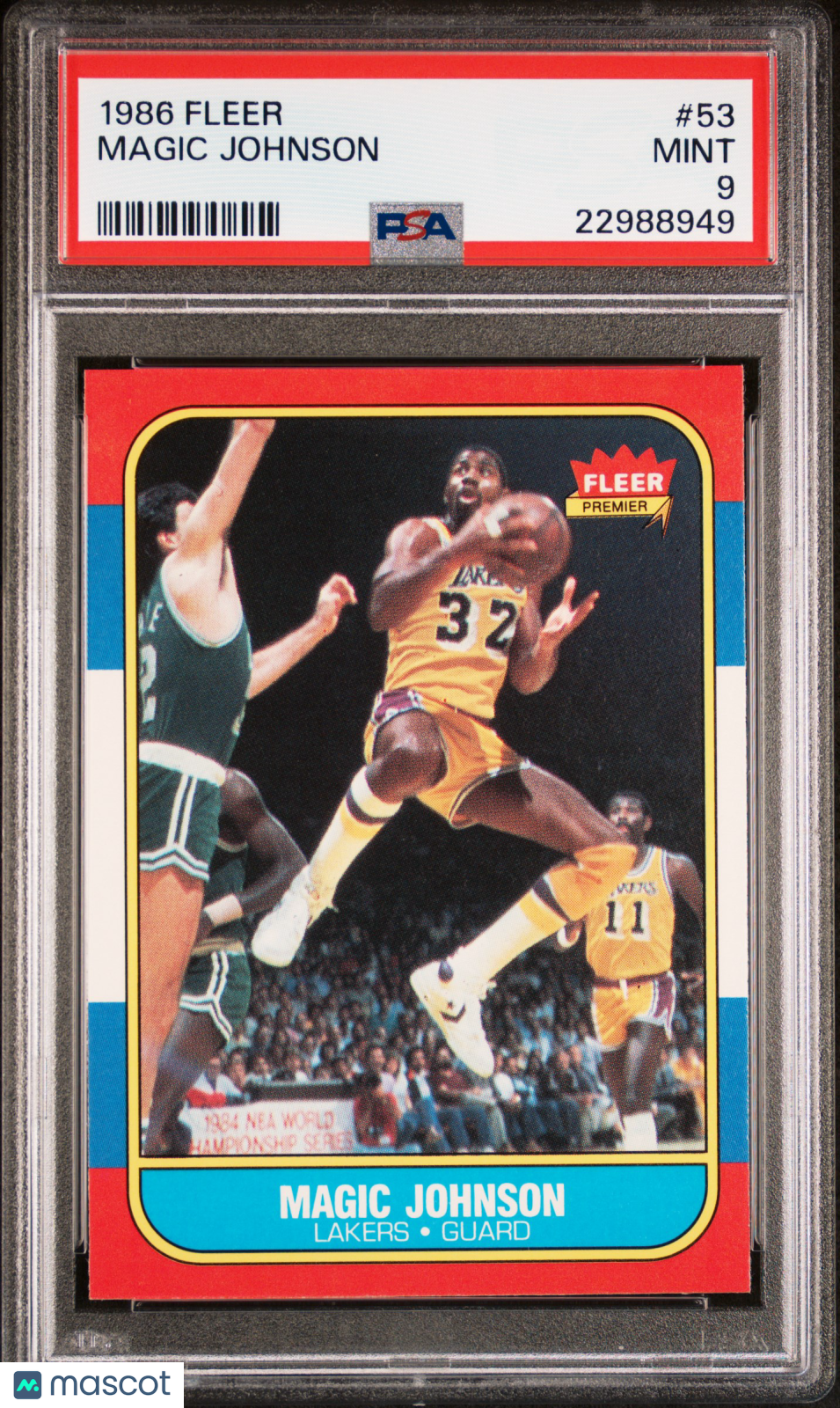 1986 Fleer Magic Johnson #53 PSA 9