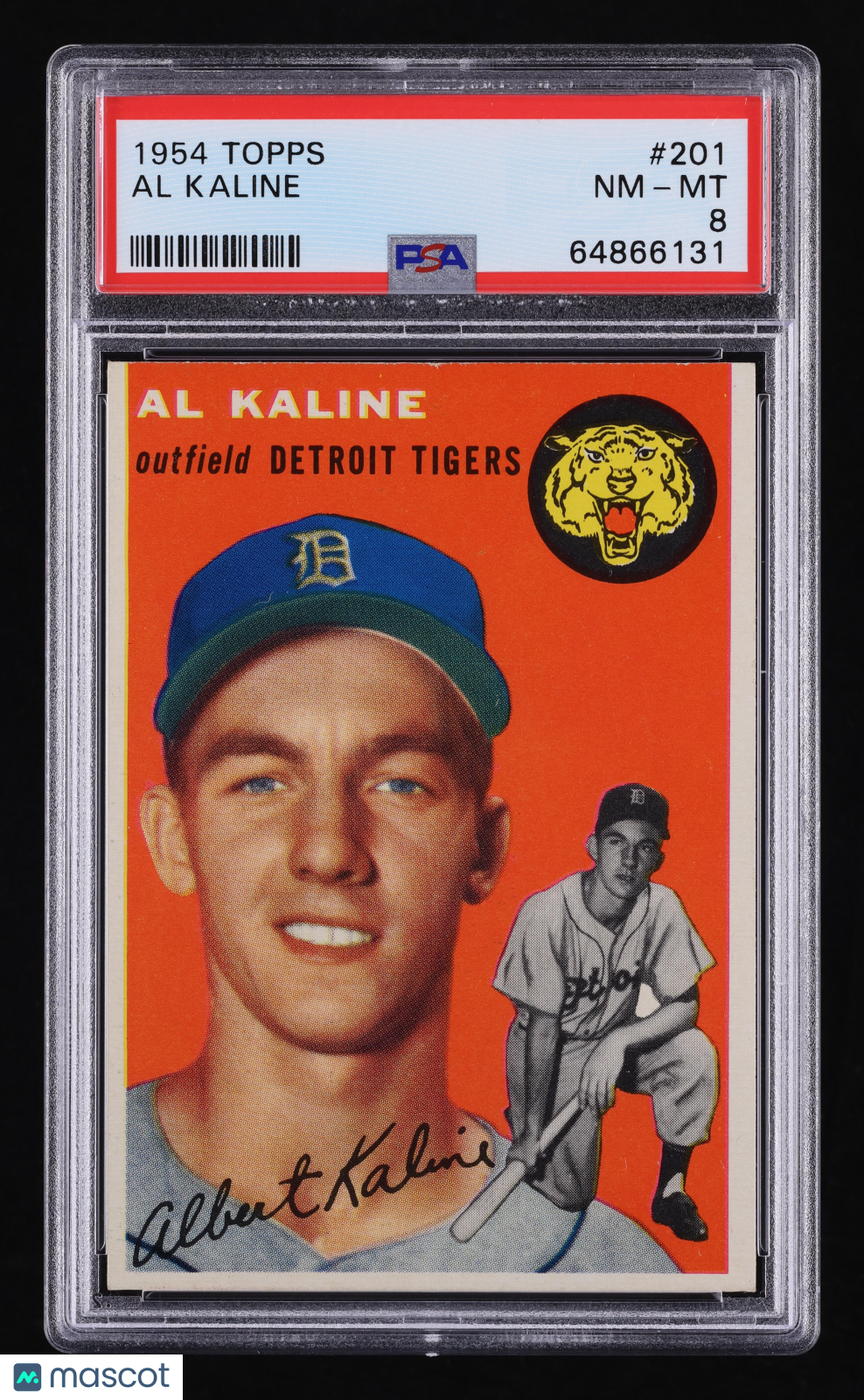 1954 Topps Al Kaline #201 PSA 8 MBA Silver