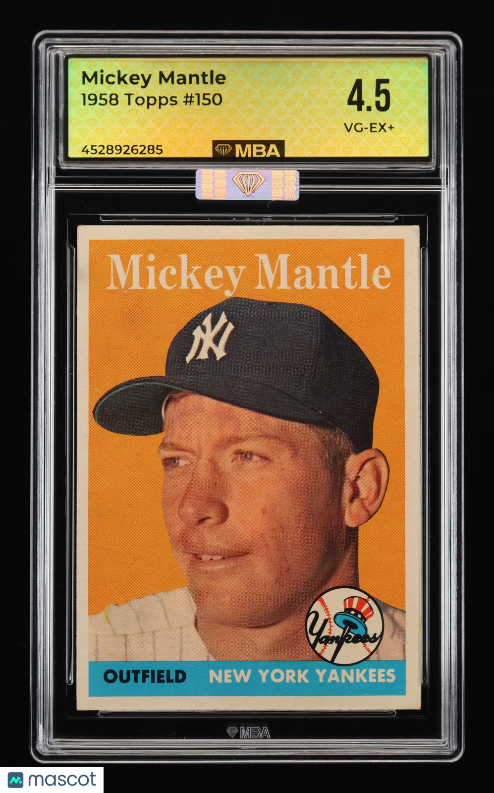 1958 Topps Mickey Mantle #150 MBA 4.5
