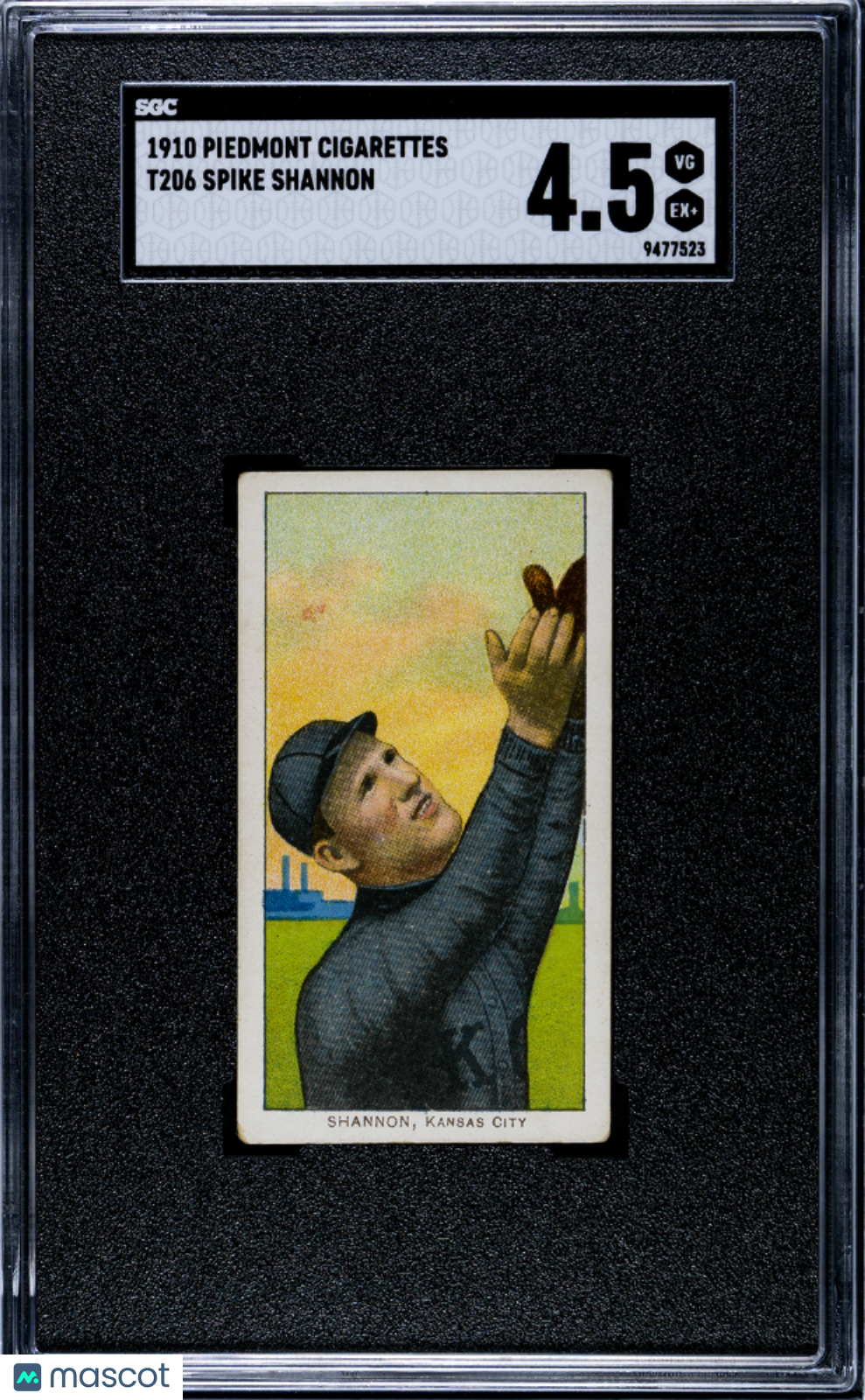 1910 Piedmont Cigarettes (T206) Spike Shannon SGC 4.5