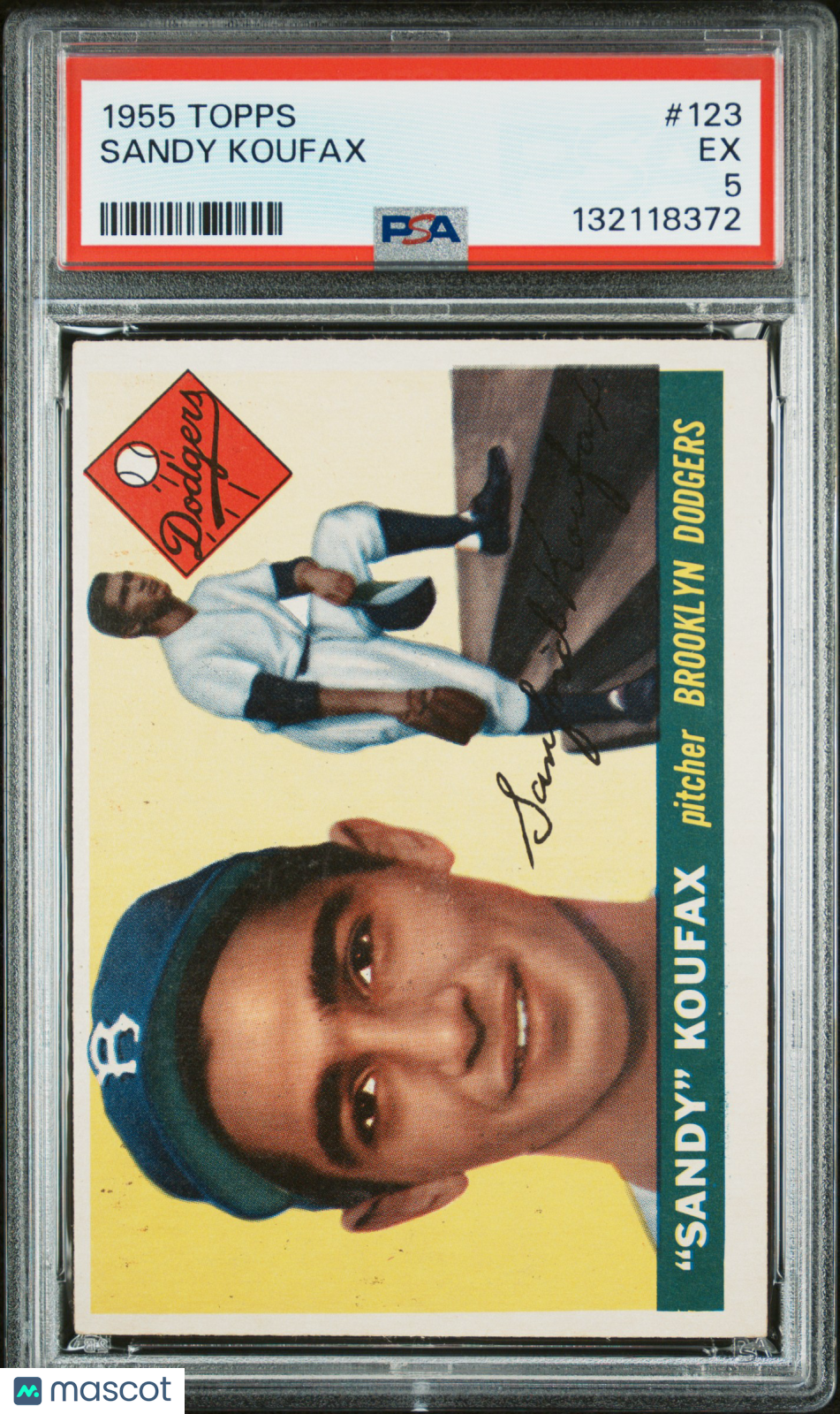 1955 Topps Sandy Koufax #123 PSA 5