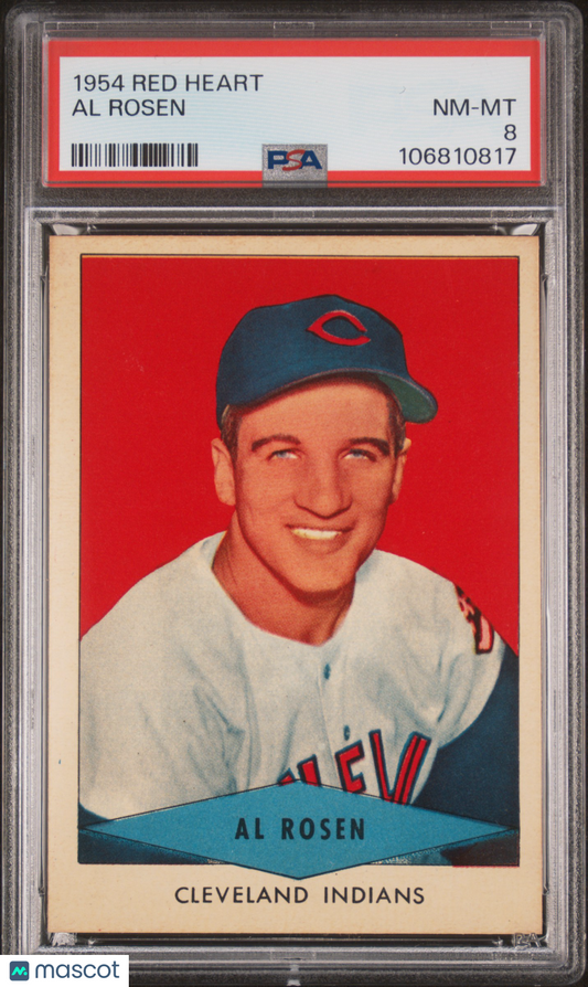 1954 Red Heart Al Rosen PSA 8